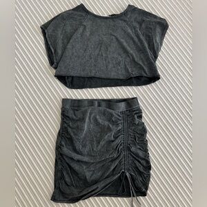 These Three Black Skirt Set